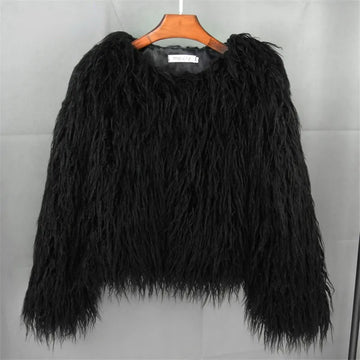 New Autumn Winter Warm Women's Faux Fur Coat